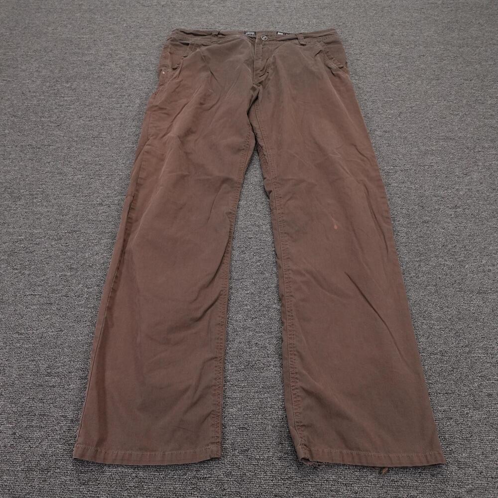 Kuhl SLAX Pants Mens 35x31 Brown Canvas Chino Stretch Outdoor Hiking Casual